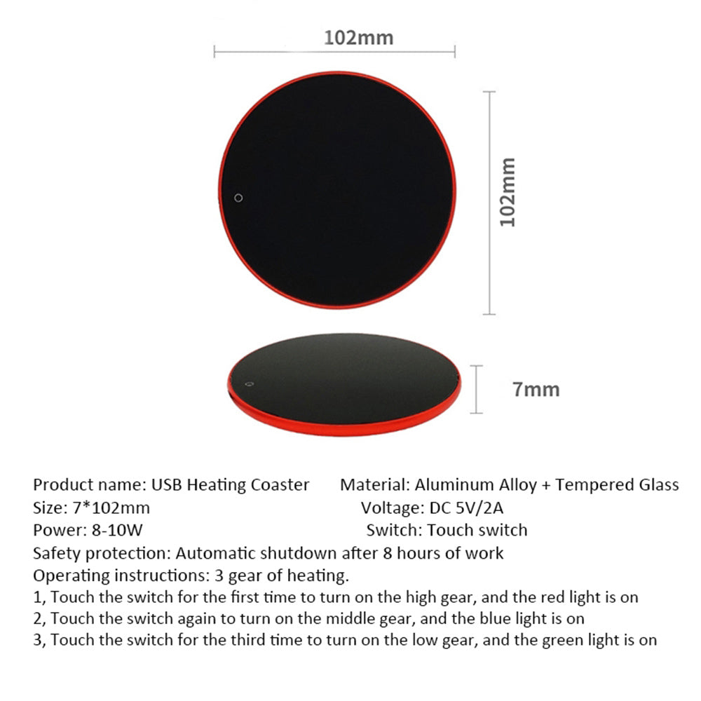 Electric Touch Pad Coffee Cup Warmer For Desk - Once & AGAIN Home Appliance Shop