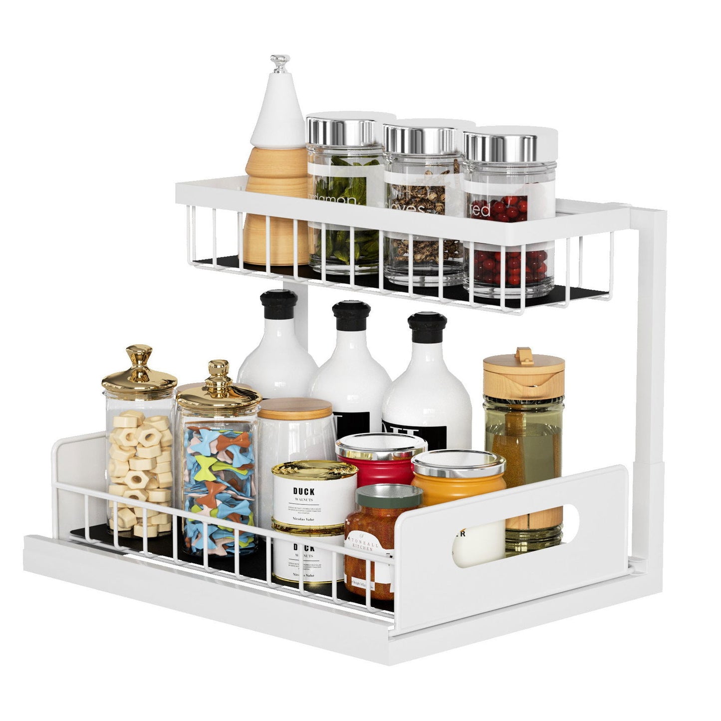 Tiered spice rack for kitchen organization - Once & AGAIN Home Appliance Shop