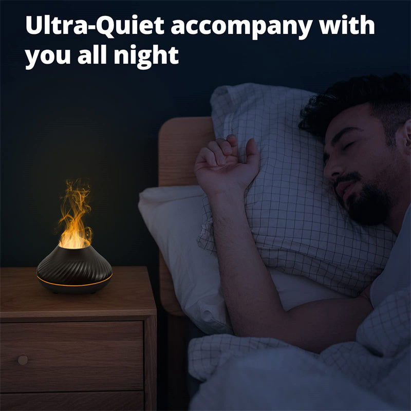 Volcanic Flame Aroma Diffuser With LED Night Light - Once & AGAIN Home Appliance Shop