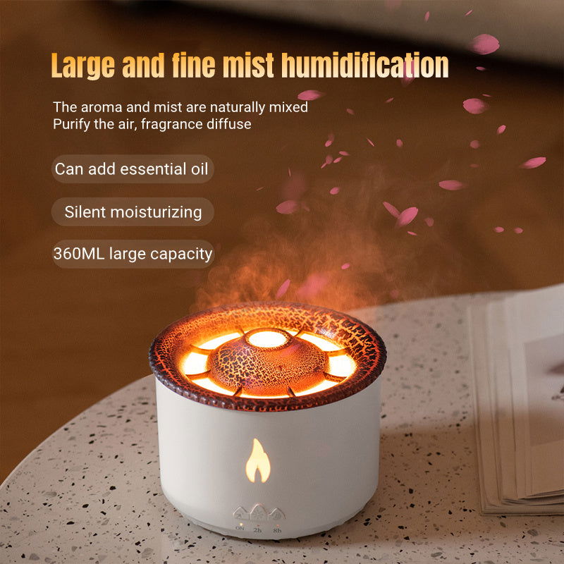Aromatherapy humidifier with volcano and jellyfish spray - Once & AGAIN Home Appliance Shop