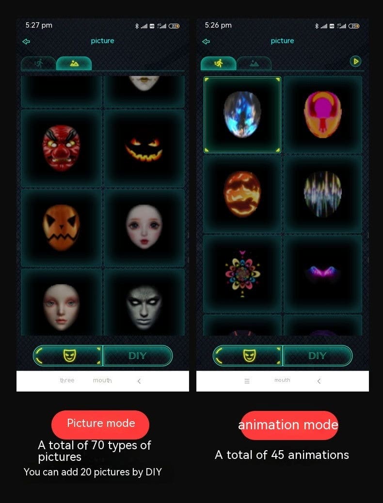 Halloween LED Face Masks With Sound Effects - Once & AGAIN Home Appliance Shop