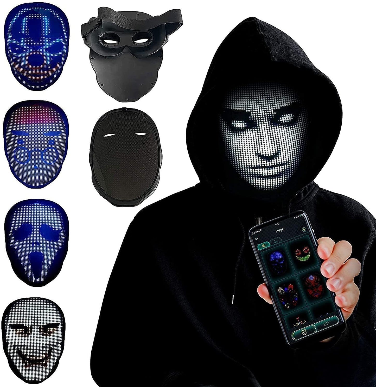 Halloween LED Face Masks With Sound Effects - Once & AGAIN Home Appliance Shop