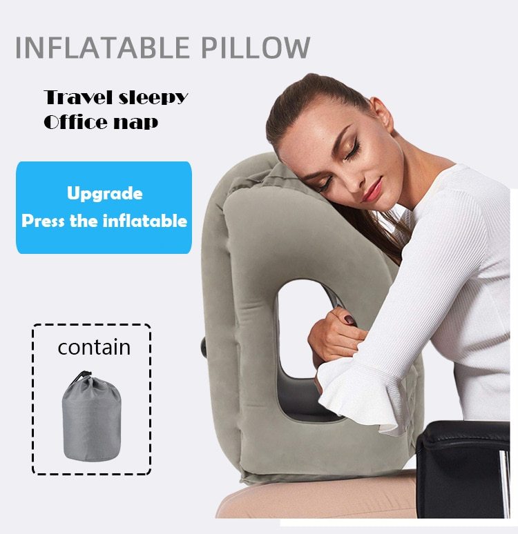 Inflatable Travel Pillow For Neck And Chin Support - Once & AGAIN Home Appliance Shop