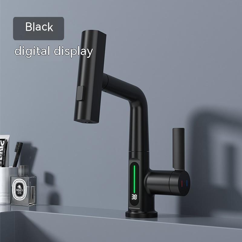 Modern Pull-Out Basin Faucet With Temperature Display - Once & AGAIN Home Appliance Shop