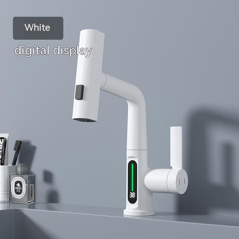 Modern Pull-Out Basin Faucet With Temperature Display - Once & AGAIN Home Appliance Shop