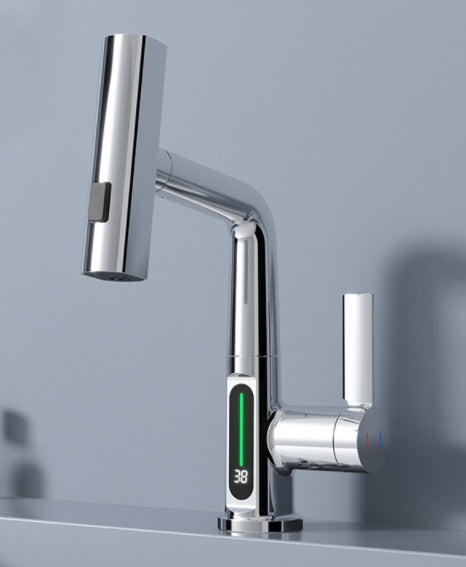 Modern Pull-Out Basin Faucet With Temperature Display - Once & AGAIN Home Appliance Shop
