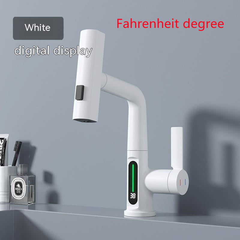 Modern Pull-Out Basin Faucet With Temperature Display - Once & AGAIN Home Appliance Shop