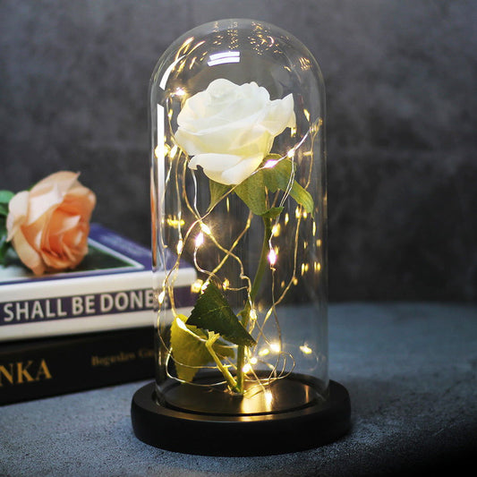 Romantic enchanted rose flower with LED light for gifts - Once & AGAIN Home Appliance Shop