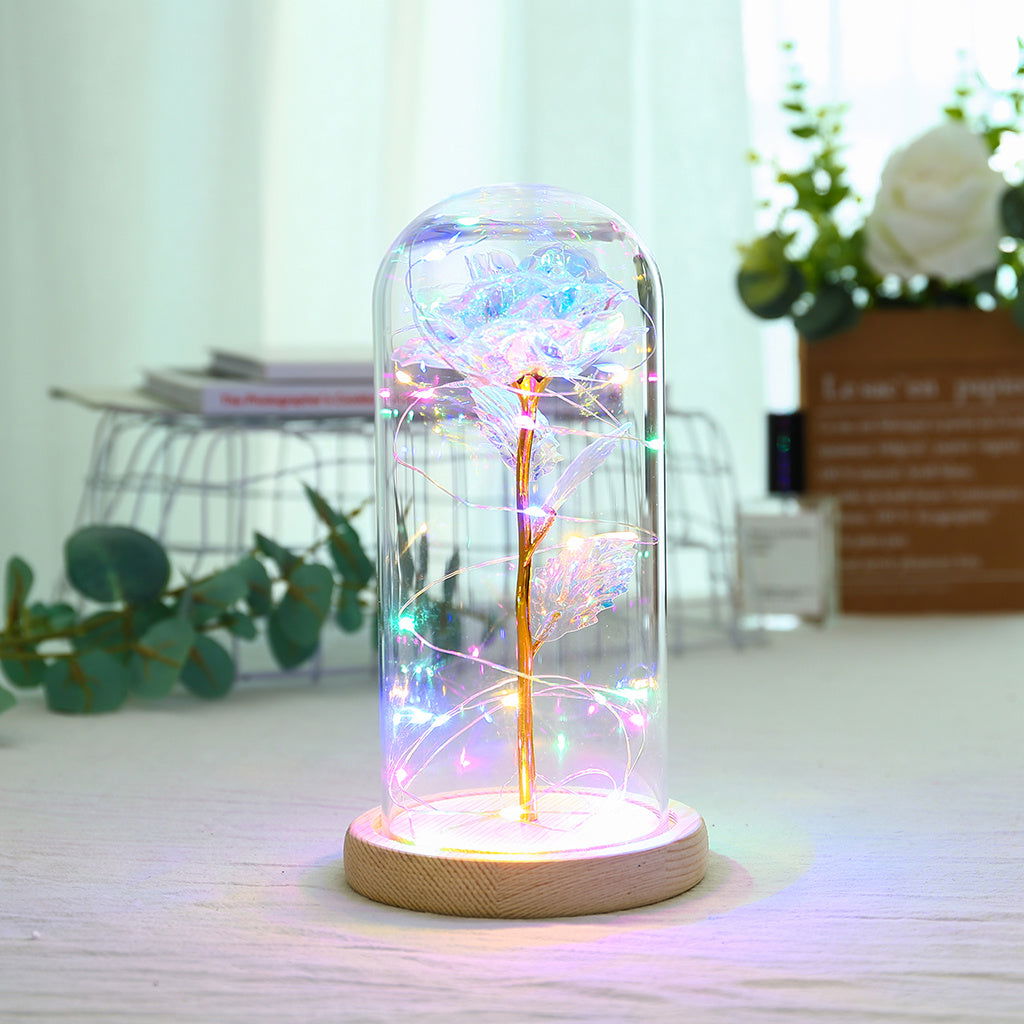 Romantic enchanted rose flower with LED light for gifts - Once & AGAIN Home Appliance Shop