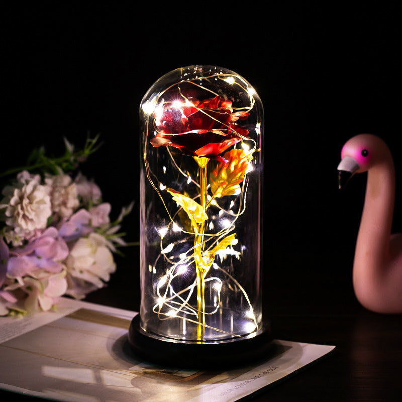 Romantic enchanted rose flower with LED light for gifts - Once & AGAIN Home Appliance Shop