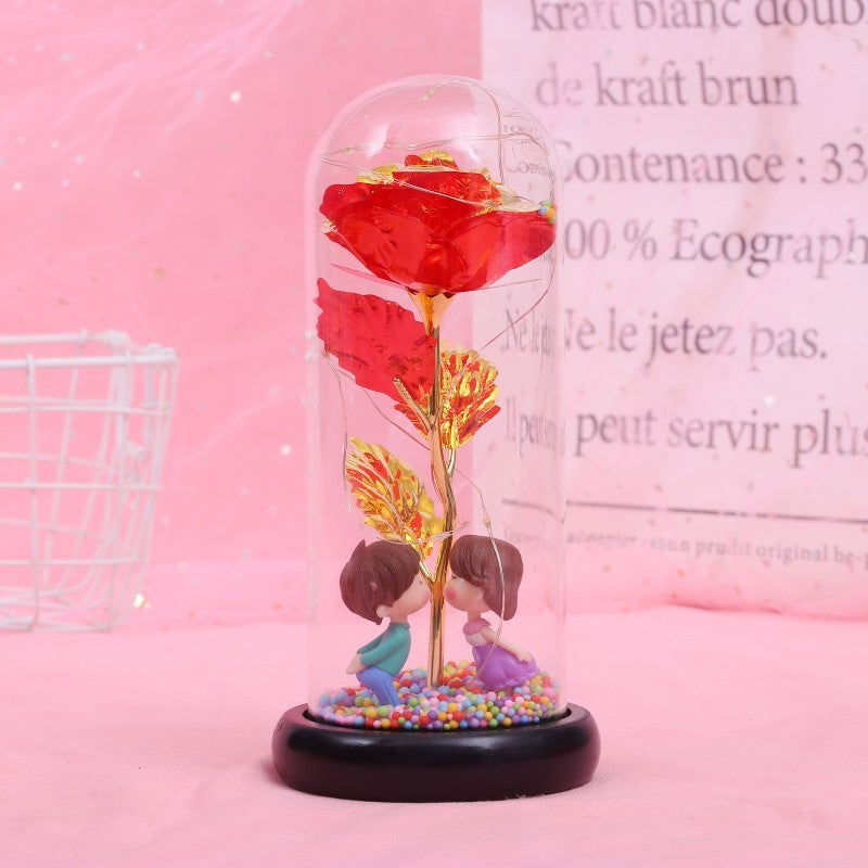 Romantic enchanted rose flower with LED light for gifts - Once & AGAIN Home Appliance Shop