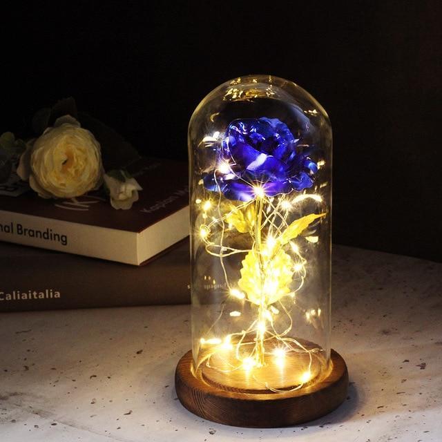 Romantic enchanted rose flower with LED light for gifts - Once & AGAIN Home Appliance Shop