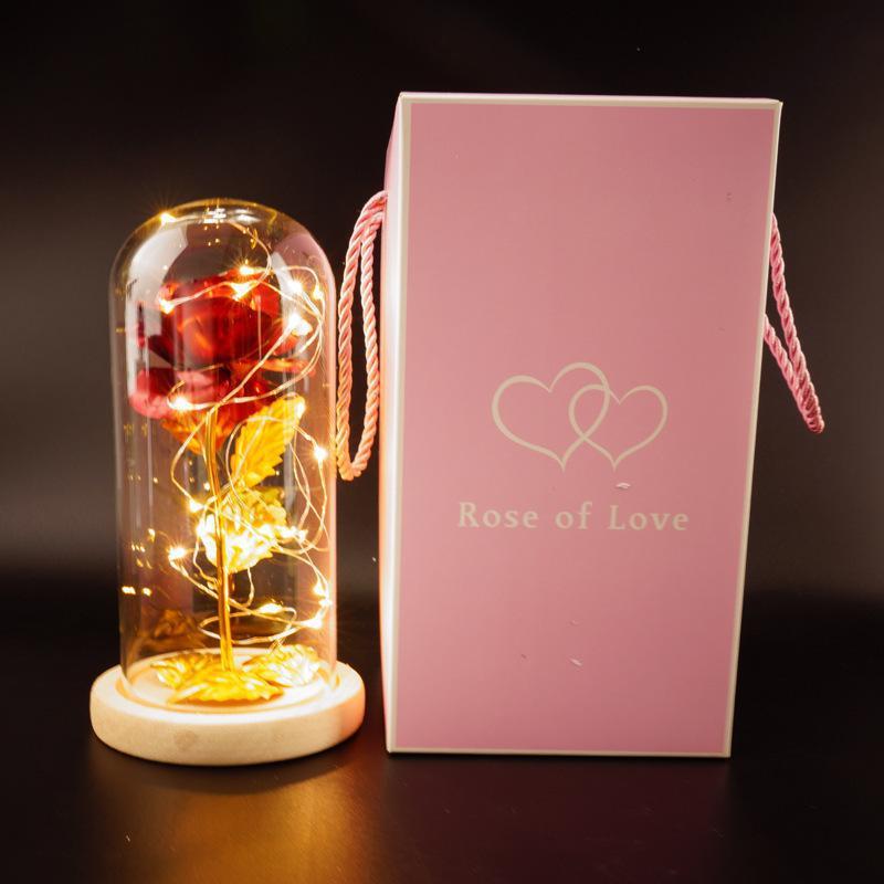 Romantic enchanted rose flower with LED light for gifts - Once & AGAIN Home Appliance Shop