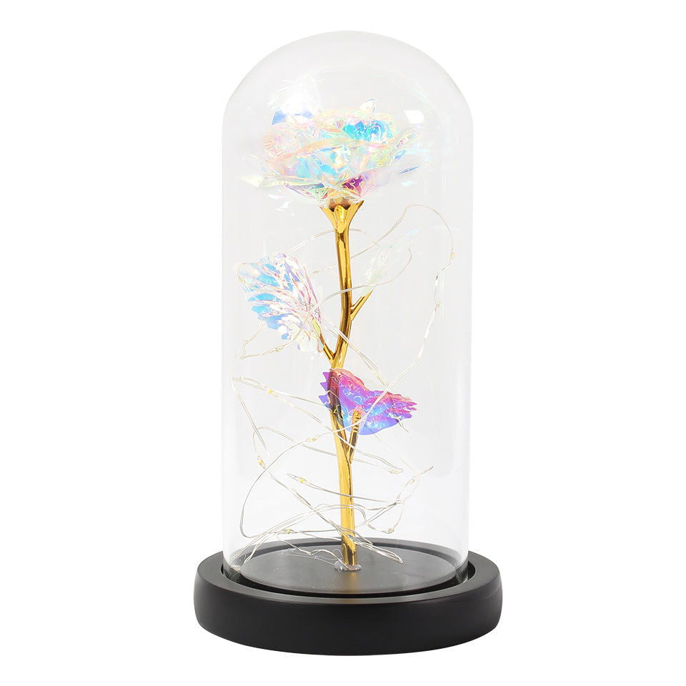 Romantic enchanted rose flower with LED light for gifts - Once & AGAIN Home Appliance Shop