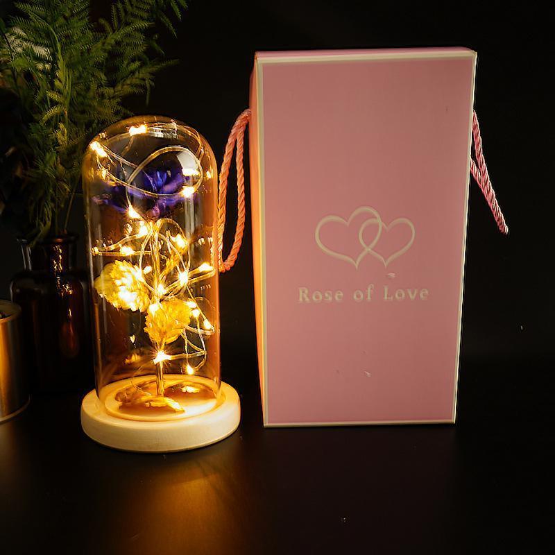 Romantic enchanted rose flower with LED light for gifts - Once & AGAIN Home Appliance Shop