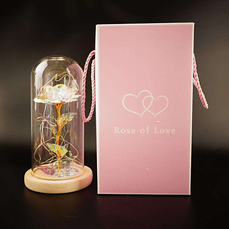 Romantic enchanted rose flower with LED light for gifts - Once & AGAIN Home Appliance Shop