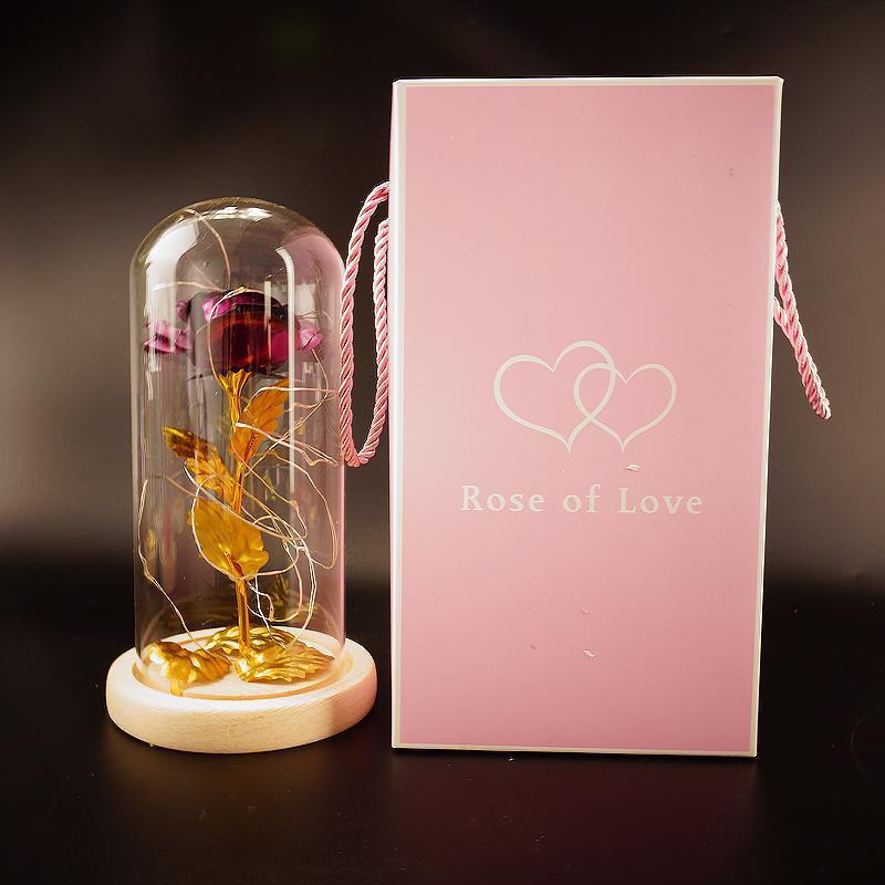 Romantic enchanted rose flower with LED light for gifts - Once & AGAIN Home Appliance Shop