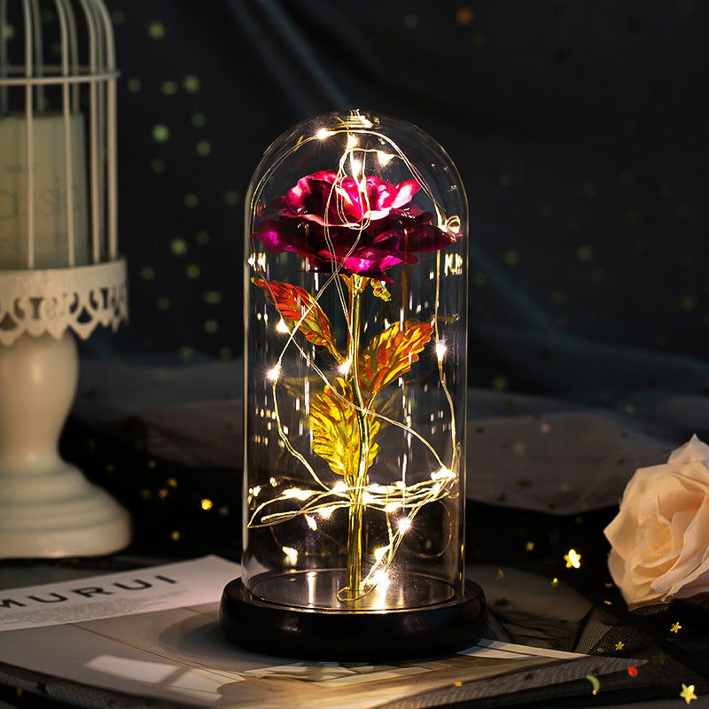 Romantic enchanted rose flower with LED light for gifts - Once & AGAIN Home Appliance Shop