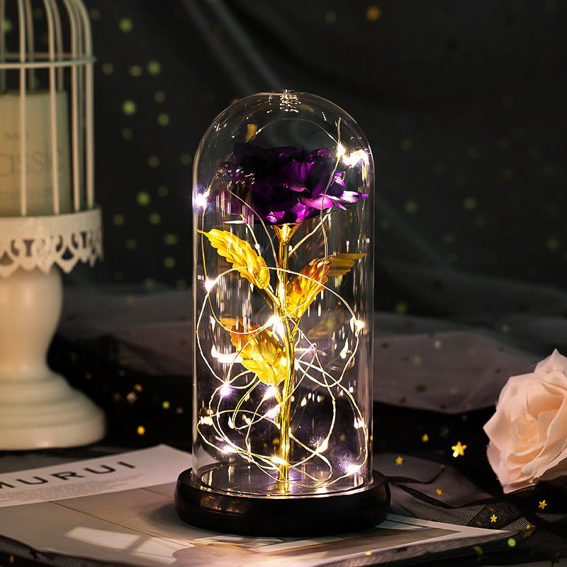 Romantic enchanted rose flower with LED light for gifts - Once & AGAIN Home Appliance Shop