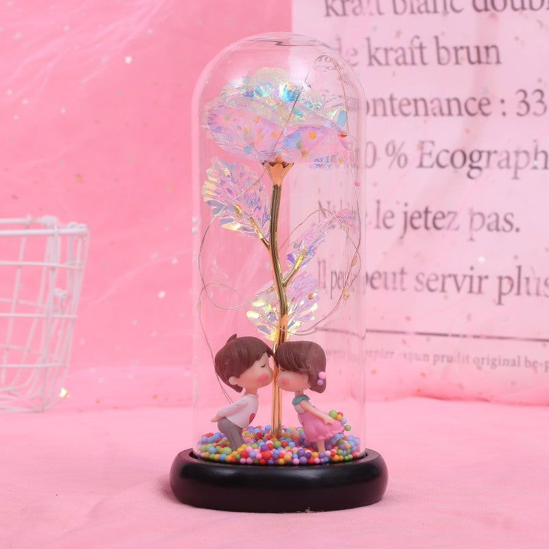 Romantic enchanted rose flower with LED light for gifts - Once & AGAIN Home Appliance Shop