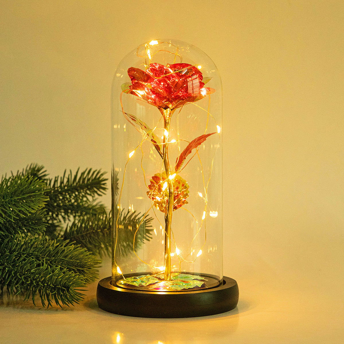Romantic enchanted rose flower with LED light for gifts - Once & AGAIN Home Appliance Shop