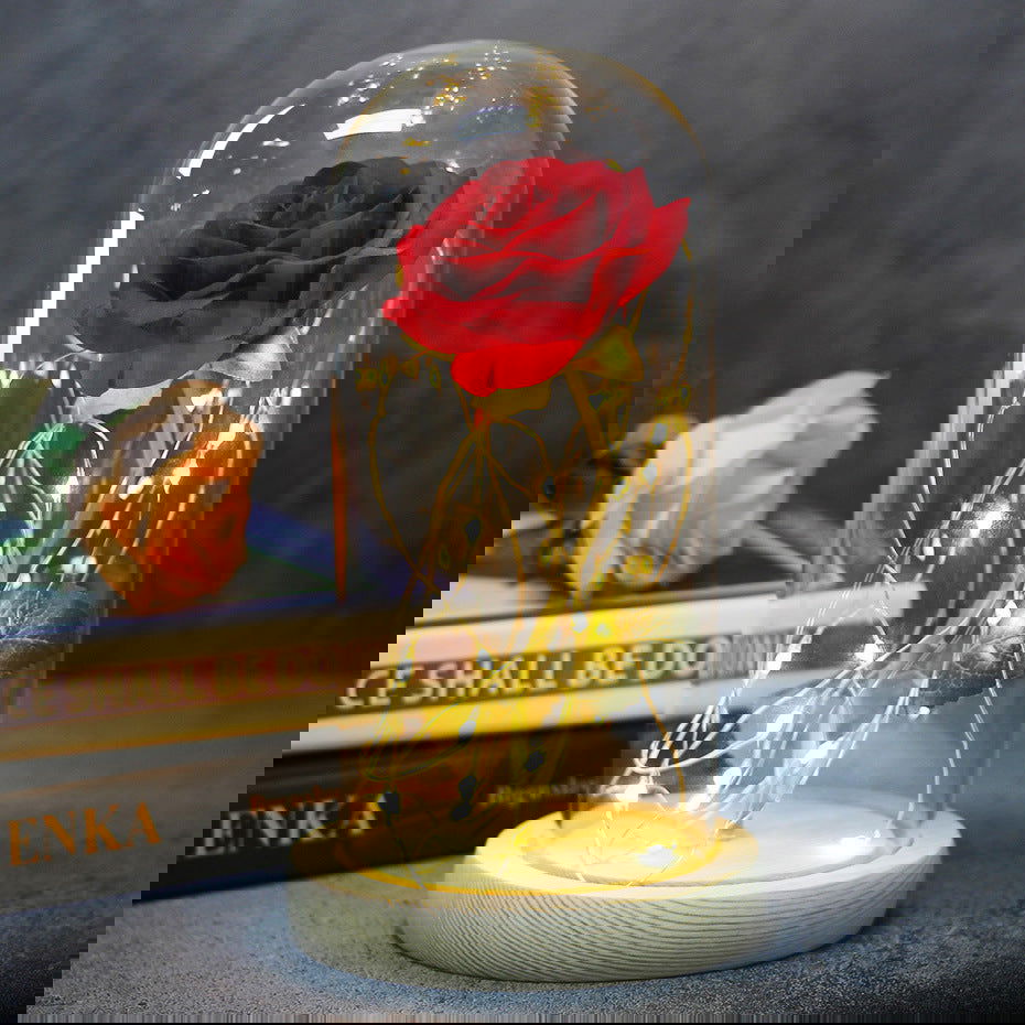 Romantic enchanted rose flower with LED light for gifts - Once & AGAIN Home Appliance Shop