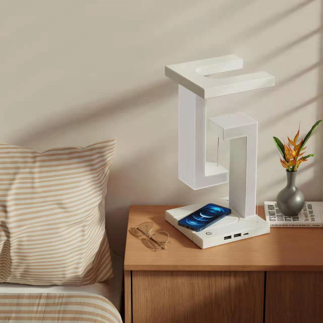 Stylish suspension lamp with wireless charging feature - Once & AGAIN Home Appliance Shop