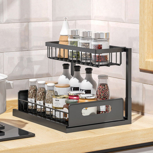 Tiered spice rack for kitchen organization - Once & AGAIN Home Appliance Shop