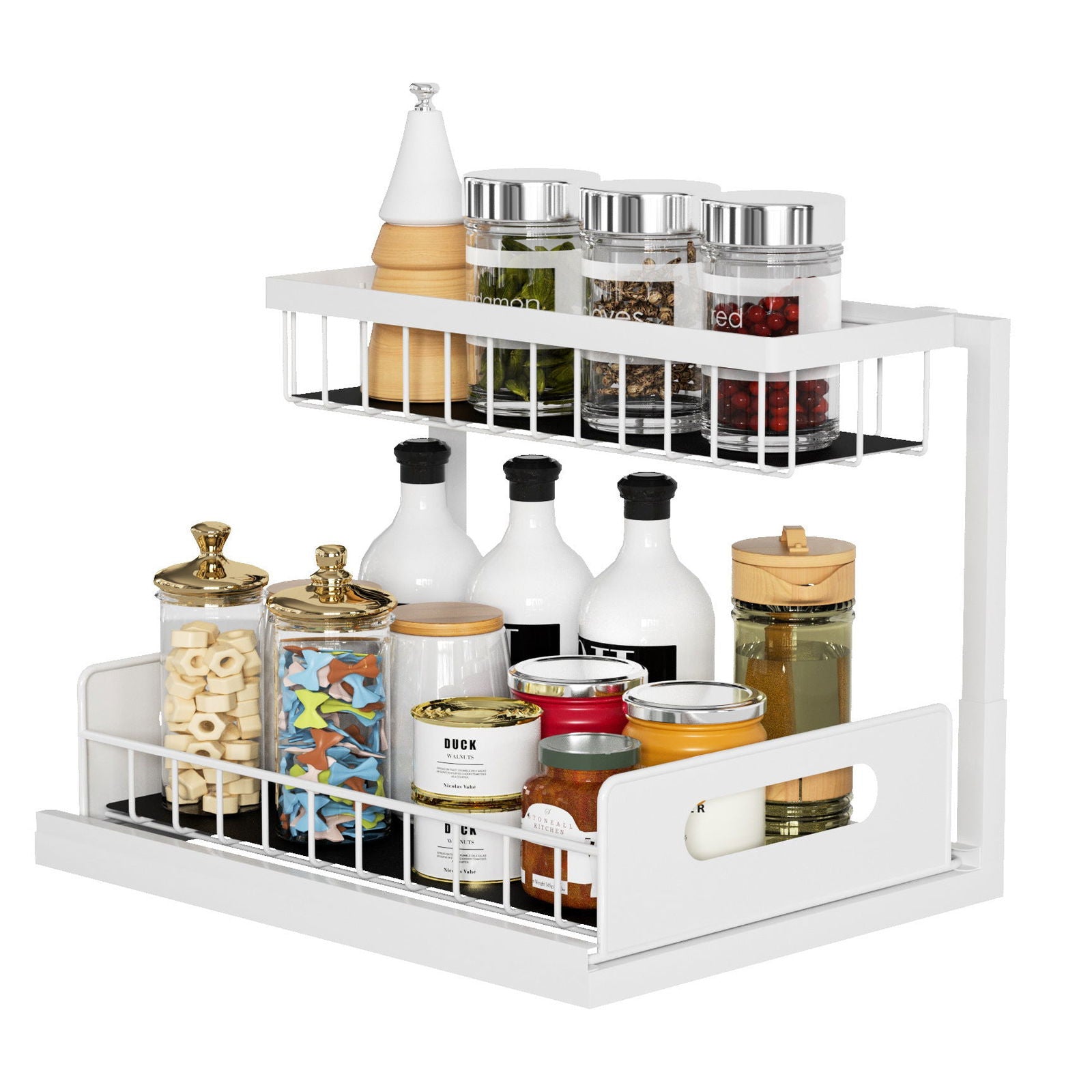 Tiered spice rack for kitchen organization - Once & AGAIN Home Appliance Shop