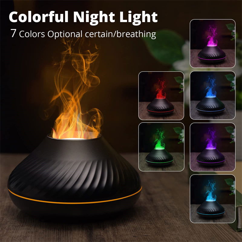 Volcanic Flame Aroma Diffuser With LED Night Light - Once & AGAIN Home Appliance Shop