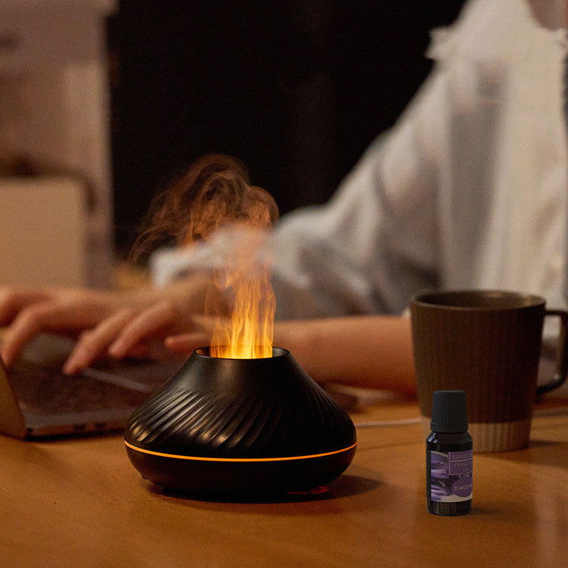 Volcanic Flame Aroma Diffuser With LED Night Light - Once & AGAIN Home Appliance Shop