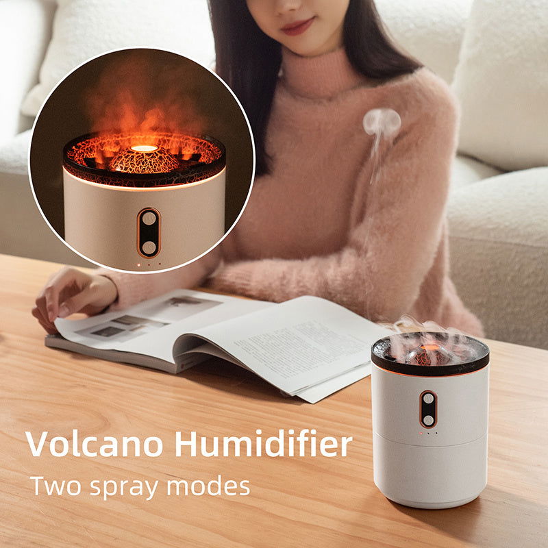 Volcanic Flame Diffuser With Essential Oil And Night Light - Once & AGAIN Home Appliance Shop