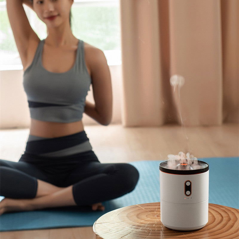 Volcanic Flame Diffuser With Essential Oil And Night Light - Once & AGAIN Home Appliance Shop