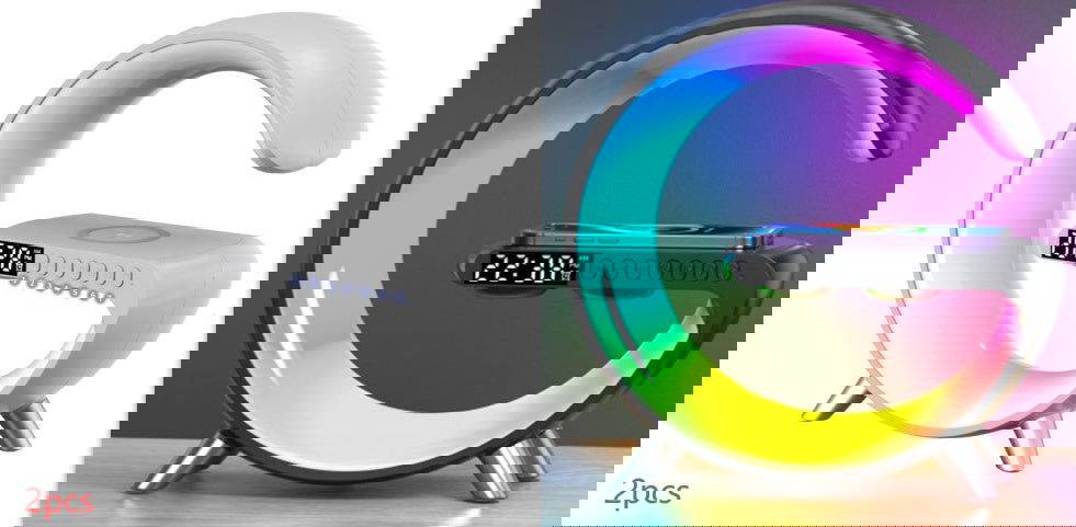 Wireless charging LED lamp with Bluetooth speaker - Once & AGAIN Home Appliance Shop